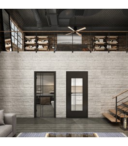 Lichtausschnitt Loft Schwarzlack 21 Auf Klarglas