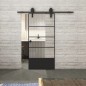 Glasschiebetür BARN-LINE Loft Schwarzlack 31 Auf Klarglas