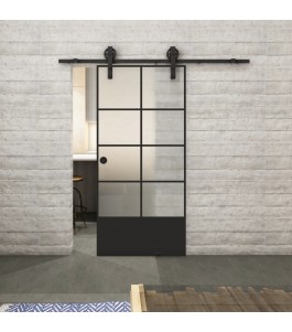 Glasschiebetür BARN-LINE Loft Schwarzlack 34 Blickdicht