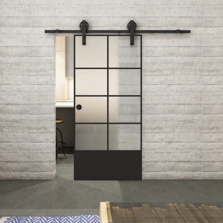 Glasschiebetür BARN-LINE Loft Schwarzlack 34 Blickdicht