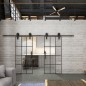Glasschiebetür BARN-LINE Loft Schwarzlack 10 Auf Klarglas Glasschiebetür BARN-LINE Loft Schwarzlack 10 Auf Klarglas