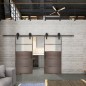Glasschiebetür BARN-LINE Loft Rosteisen Genietet 13 Blickdicht