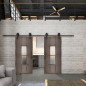 Glasschiebetür BARN-LINE Loft Rosteisen Genietet 35 Blickdicht Glasschiebetür BARN-LINE Loft Rosteisen Genietet 35 Blickdicht