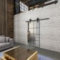 Glasschiebetür BARN-LINE Loft Schwarzlack 06 Blickdicht Glasschiebetür BARN-LINE Loft Schwarzlack 06 Blickdicht