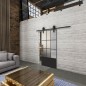 Glasschiebetür BARN-LINE Loft Schwarzlack 38 Blickdicht Glasschiebetür BARN-LINE Loft Schwarzlack 38 Blickdicht