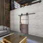 Glasschiebetür BARN-LINE Loft Rosteisen Genietet 14 Blickdicht