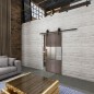 Glasschiebetür BARN-LINE Loft Rosteisen Genietet 33 Blickdicht Glasschiebetür BARN-LINE Loft Rosteisen Genietet 33 Blickdicht
