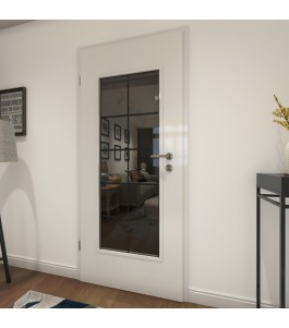 Lichtausschnitt Loft Schwarzlack 05 Auf Grauglas