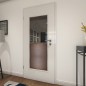 Lichtausschnitt Loft Rosteisen Genietet 16 Auf Grauglas