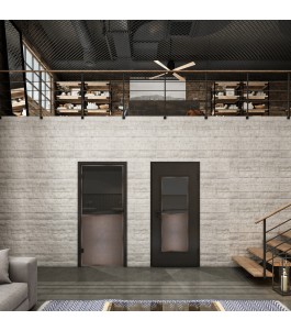 Lichtausschnitt Loft Rosteisen Genietet 16 Auf Grauglas