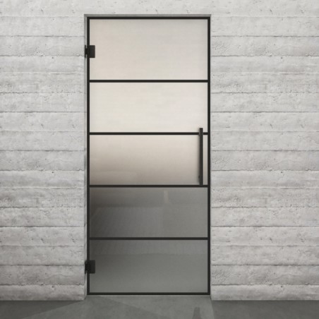 Pendeltür Loft Schwarzlack 01 Blickdicht - modernes Zuhause