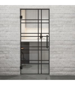 Pendeltür Loft Schwarzlack 19 Auf Klarglas-modernes Zuhause