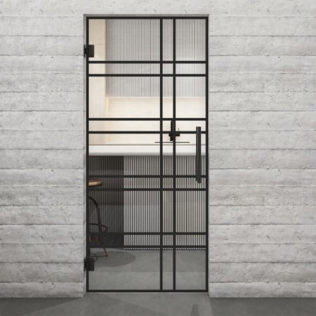 Pendeltür Loft Schwarzlack 19 Auf Klarglas-modernes Zuhause