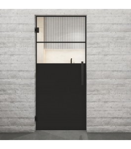 Pendeltür Loft Schwarzlack 22 Auf Klarglas-modernes Zuhause