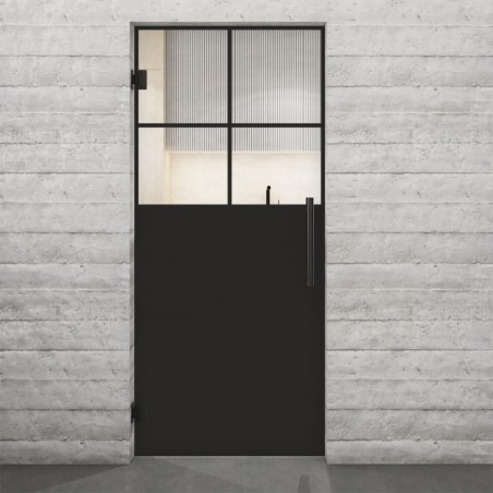 Pendeltür Loft Schwarzlack 23 Auf Klarglas-modernes Zuhause