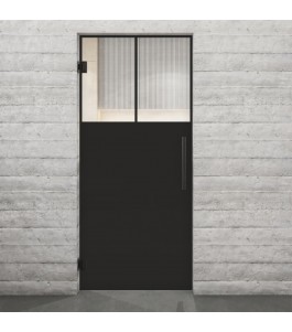 Pendeltür Loft Schwarzlack 25 Auf Klarglas-modernes Zuhause