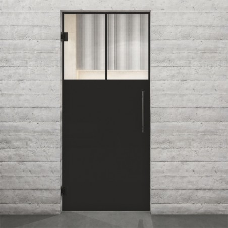 Pendeltür Loft Schwarzlack 25 Auf Klarglas-modernes Zuhause