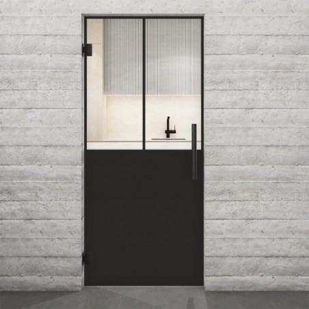 Pendeltür Loft Schwarzlack 26 Auf Klarglas-modernes Zuhause