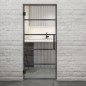 Pendeltür Loft Schwarzeisen Genietet 01 Auf Klarglas Pendeltür Loft Schwarzeisen Genietet 01 Auf Klarglas