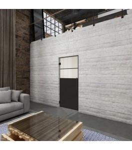 Pendeltür Loft Schwarzlack 22 Blickdicht - modernes Zuhause