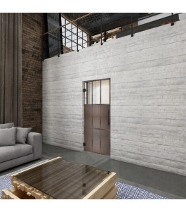 Pendeltür Loft Rosteisen Genietet 23 Auf Klarglas