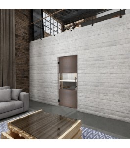 Pendeltür Loft Rosteisen Genietet 27 Auf Klarglas