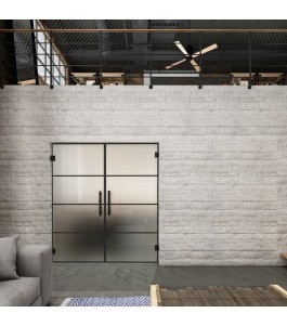 Pendeltür Loft Schwarzlack 02 Blickdicht - modernes Zuhause