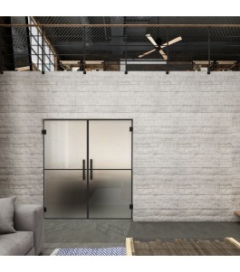 Pendeltür Loft Schwarzlack 04 Blickdicht - modernes Zuhause