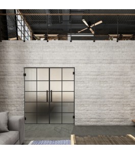 Pendeltür Loft Schwarzlack 05 Blickdicht - modernes Zuhause