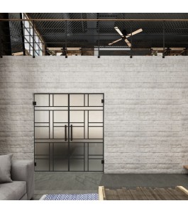 Pendeltür Loft Schwarzlack 13 Blickdicht - modernes Zuhause