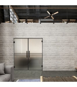 Pendeltür Loft Schwarzlack 18 Blickdicht - modernes Zuhause