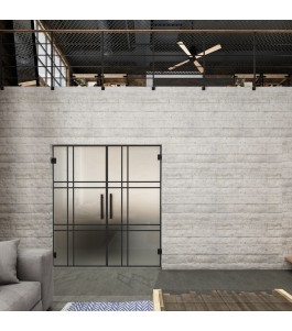 Pendeltür Loft Schwarzlack 20 Blickdicht - modernes Zuhause