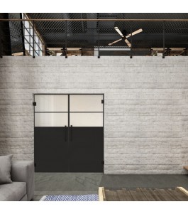 Pendeltür Loft Schwarzlack 22 Blickdicht - modernes Zuhause