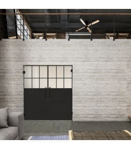 Pendeltür Loft Schwarzlack 27 Blickdicht - modernes Zuhause