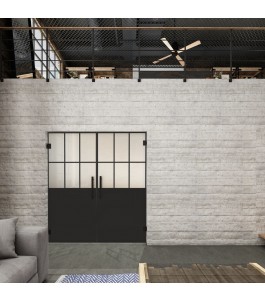 Pendeltür Loft Schwarzlack 28 Blickdicht - modernes Zuhause
