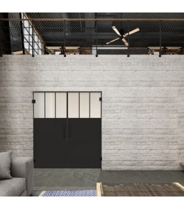 Pendeltür Loft Schwarzlack 29 Blickdicht - modernes Zuhause