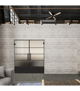 Pendeltür Loft Schwarzlack 31 Blickdicht - modernes Zuhause