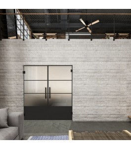 Pendeltür Loft Schwarzlack 32 Blickdicht - modernes Zuhause