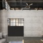 Pendeltür Loft Schwarzlack 27 Auf Klarglas