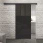 Glasschiebetür BLACK-LINE Loft Schwarzlack 29 Auf Grauglas Glasschiebetür BLACK-LINE Loft Schwarzlack 29 Auf Grauglas