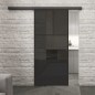Glasschiebetür BLACK-LINE Loft Schwarzlack 33 Auf Grauglas Glasschiebetür BLACK-LINE Loft Schwarzlack 33 Auf Grauglas