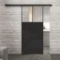 Glasschiebetür BLACK-LINE Loft Schwarzlack 25 Auf Klarglas