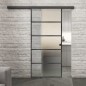Glasschiebetür BLACK-LINE Loft Schwarzeisen Genietet 01 Blickdicht Glasschiebetür BLACK-LINE Loft Schwarzeisen Genietet 01 Blickdicht