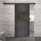 Glasschiebetür BLACK-LINE Loft Schwarzeisen Genietet 29 Auf Grauglas Glasschiebetür BLACK-LINE Loft Schwarzeisen Genietet 29 Auf Grauglas