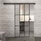Glasschiebetür BLACK-LINE Loft Schwarzeisen Genietet 11 Auf Klarglas Glasschiebetür BLACK-LINE Loft Schwarzeisen Genietet 11 Auf Klarglas