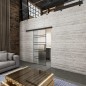 Glasschiebetür BLACK-LINE Loft Schwarzlack 16 Blickdicht