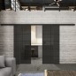 Glasschiebetür BLACK-LINE Loft Schwarzlack 05 Auf Grauglas Glasschiebetür BLACK-LINE Loft Schwarzlack 05 Auf Grauglas