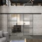 Glasschiebetür BLACK-LINE Loft Schwarzlack 17 Auf Klarglas