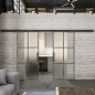 Glasschiebetür BLACK-LINE Loft Rosteisen Genietet 07 Blickdicht Glasschiebetür BLACK-LINE Loft Rosteisen Genietet 07 Blickdicht