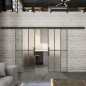 Glasschiebetür BLACK-LINE Loft Rosteisen Genietet 12 Blickdicht Glasschiebetür BLACK-LINE Loft Rosteisen Genietet 12 Blickdicht